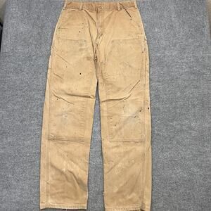 Vintage Carhartt Double Knee Work Pants Mens 36x36 Brown Distressed USA Made
